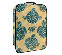 Borsa per scarpe da viaggio,custodia per scarpe portatile impermeabile,Stile etnico Tartaruga di mare dorata