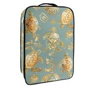 Borsa per scarpe da viaggio,custodia per scarpe portatile impermeabile,Stile etnico Tartaruga di mare dorata