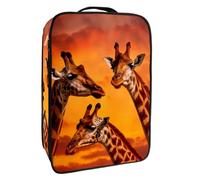 Borsa per scarpe da viaggio,custodia per scarpe portatile impermeabile,Tramonto animale della giraffa dell'Africa