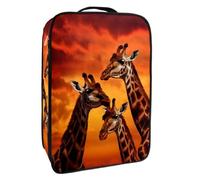 Borsa per scarpe da viaggio,custodia per scarpe portatile impermeabile,Tramonto animale della giraffa dell'Africa