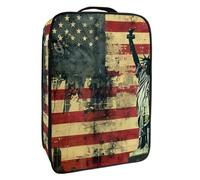 Borsa per scarpe da viaggio,custodia per scarpe portatile impermeabile,vintage bandiera americana statua della libertà