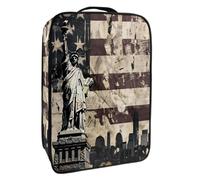 Borsa per scarpe da viaggio,custodia per scarpe portatile impermeabile,vintage bandiera americana statua della libertà