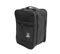 Borsa per scarpe da viaggio Gucagle a 3 strati, 35x26x21 cm, tessuto Oxford cationico, impermeabile e portatile, borsa per scarpe, con due cerniere, per viaggi e campeggio (negro)