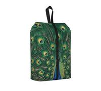 Borsa per scarpe da viaggio, impermeabile, 3 in 1, a forma di coda di pavone, per scarpe da ginnastica