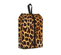 Borsa per scarpe da viaggio, impermeabile, 3 in 1, a righe su leopardi, per scarpe da ginnastica