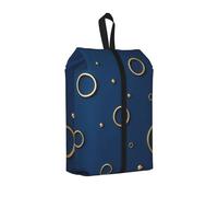 Borsa per scarpe da viaggio, impermeabile, 3 in 1, con stampa a cerchi dorati, per scarpe da ginnastica