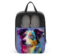 Borsa per scarpe da viaggio per uso quotidiano con cane da pastore australiano, anti-polvere, custodia per scarpe da golf