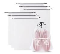 Borsa Per Scarpe Da Viaggio - Sacchetti Da Viaggio Trasparenti per Valigia | Grande Borsa Con Cordoncino 6 Uomini Donne Adolescente Trasporto Leggero Chiaro
