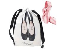 Borsa per scarpe in raso con coulistica - borsa per stiva da ballo | Case di organizzatore di raso leggero | per balletto a prova di polvere per la palestra di viaggio nel backstage