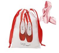 Borsa per scarpe in raso con coulistica - borsa per stiva da ballo | Case di organizzatore di raso leggero | per balletto a prova di polvere per la palestra di viaggio nel backstage