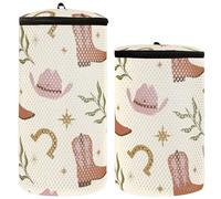 Borsa per scarpe per lavatrice, 2 pezzi, borsa per il lavaggio delle scarpe, per scarpe da ginnastica, stivali occidentali, design boho, Scozia, lavabile, borsa per scarpe per il bucato, Stivali