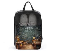 Borsa per scarpe per matematica scolastica con chiusura a cerniera, borse con manico e portatile, borsa per scarpe resistente all'acqua essenziale da viaggio