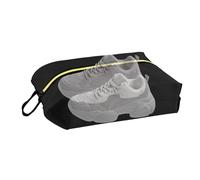 Borsa per scarpe, resistente agli odori, impermeabile, con grande capacità, protocollo con cerniera durevole per palestra, bagagli, uso sportivo, organizzatore di scarpe portatile per uomini F, Nero