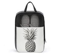Borsa per scarpe retrò anni '70 con ananas grigio per viaggi uso quotidiano anti-polvere porta scarpe da golf