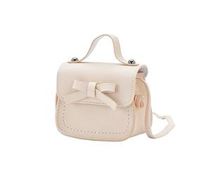 Borsa per scarponi da sci per bambini, borsa a tracolla per ragazze, zaino alla moda con fiocco per bambini, letto in una borsa doppia per ragazzi, Beige, Taglia unica