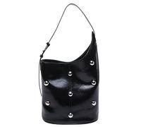 Borsa Per Secchio Da Donna Multiuso Con Disegni Con Borchie E Rivetti A Tracolla Adeguabili Perle Grandi Borse A Assi