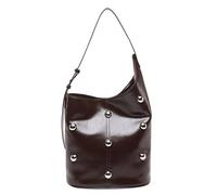 Borsa Per Secchio Da Donna Multiuso Con Disegni Con Borchie E Rivetti A Tracolla Adeguabili Perle Grandi Borse A Assi