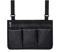 Borsa per Sedia a Rotelle, Accessori Mani Libere per Anziani e Disabili, per Carrozzine (Nero)