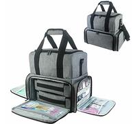 Borsa per smalto - Organizer per unghie di grande capacità, custodia professionale per smalto | borsa per unghie da viaggio per manicure, supporto per smalto durevole, grigio., 41,5 * 23,5 * 34,5 cm,