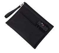 Borsa per soldi bloccabili - Stoccaggio sicuro per oggetti di valore con cerniera | Elegante portamonete bloccato per passaporti donne forniture banca sicurezza viaggio e org, nero, Se référer à la