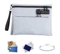 Borsa per soldi chiusa - Doppio strato con serratura | Portafoglio alla moda a doppio strato chiuso per banconote uomo donna forniture notarili organizzazione sicura dei documenti