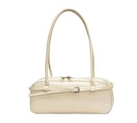 Borsa Per Spalla Ascella Retrò Da Donna La Top in Pelle L'inverno Autunnale, Di Pendola,Bianca