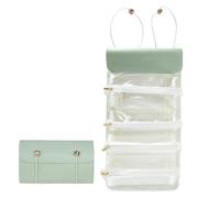 Borsa per spazzole per trucco arrotolati, sacca per organizzatore per trucco roll -up,Roll -up Travel Makeup Brush Case | Borsa di stoccaggio a rotolamento portatile 4 in 1, kit di bellezza pieghevole