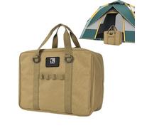 Borsa per stoviglie da campeggio, organizer per utensili da cucina, borsa da viaggio, borsa per pentole con grande capacità e cerniera a due vie, organizer portatile, cachi, vedi descrizione, Vedi