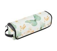 Borsa per strumenti per capelli verde floreale farfalla per piastra piastra ferro arricciacapelli asciugacapelli e accessori per lo styling Organizer portatile Strumenti essenziali da viaggio per