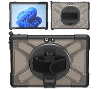 Borsa per tablet, custodia per tablet compatibile con Microsoft Surface Go 4/3/2/1 da 10,5 pollici: resistente, con supporto girevole, maniglia e paraurti, resistente e antiurto. (Szary)