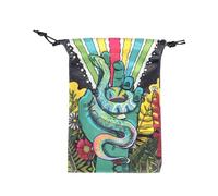 Borsa per tarocchi, borsa in velluto con coulisse, organizer stampato, accessori per divinazione per gioielli con rune di cristallo, gioielli, adolescenti, adulti, viaggi, riunioni, giochi, feste