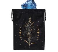 Borsa per tarocchi - Borsa portaoggetti per dadi con coulisse, organizer per gioielli stampati, supporto per dadi per orologio, rune, divinazione, oggetti spirituali in cristallo, altare, Fhr135