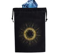 Borsa per tarocchi, borse in velluto per gioielli con coulisse, borsa per tarocchi in velluto con coulisse stampata dadi organizer porta gioielli per preziosi orologi con rune di oggetti
