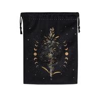 Borsa per tarocchi, borse in velluto per gioielli con coulisse, borsa per tarocchi in velluto con coulisse stampata dadi organizer porta gioielli per preziosi orologi con rune di oggetti