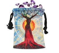 Borsa per tarocchi | Borse per tarocchi con coulisse | Tarocchi in tessuto Bages Jewelry Pouch con stampa digitale, 13 x 18 cm, bage multifunzione per tarocchi per dadi, CSD16, Refer to description