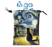 Borsa per tarocchi, con coulisse, 13 x 18 cm, custodia protettiva per tarocchi, borsa mistica indovina, custodia morbida per dadi, cristalli, rune, gioielli, accessori occulti, Come da immagine, as