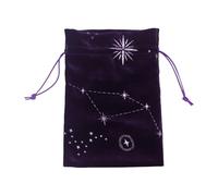 Borsa per tarocchi, con coulisse, per tarocchi, carte, gioielli, tarocchi, carte di credito, per rune e dadi, Viola e argento., Refer to , Unisex