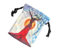 Borsa per tarocchi, con motivo albero di persone, borse a mano per gli appassionati di tarocchi, per conservare in modo sicuro i tuoi pezzi preziosi, Colori misti, Refer to description, Unisex