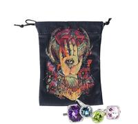 Borsa per tarocchi | Custodia in velluto per carte di tarocchi | Organizer protettivo per accessori per la divinazione | Per cubi di rune appassionati principianti adolescenti adulti feste
