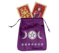Borsa per tarocchi fatta a mano delicata borsa per tarocchi in velluto per | Borsa domestica per rune, carte Oracle, mazzo di tarocchi standard