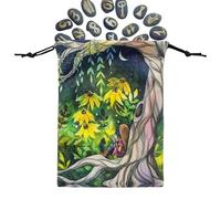 Borsa per tarocchi in velluto,Borsa per carte dei tarocchi con stampa animalier e coulisse - Tasca portaoggetti colorata a doppia faccia, busta regalo portatile Borse in velluto per gioielli, carte de