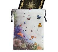 Borsa per tarocchi in velluto, borsa per dadi con coulisse, organizer portatile stampato per gioielli, rune di, oggetti spirituali, forniture per divinazione, preziosi per altare