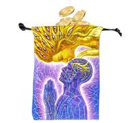 Borsa Per Tarocchi | Portacarte In Tessuto Per Tarocchi Oracolo | Custodia Stile Gotico per Apprendere Divinazione Gioielli Halloween Trucco Principianti Bambini Gioco