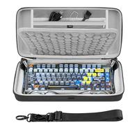 Borsa per tastiera Geekria, compatibile con GravaStar Mercury K1/ K1 Pro/ K1 Lite/ V75 Pro/ V75 Lite/ V75 HE/ V75 Pro HE, custodia rigida EVA da viaggio (grigio scuro)