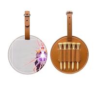 Borsa per tee da golf a quattro lati, colore marrone laser, facile da trasportare e più efficiente nel giocare a golf