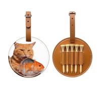 Borsa per tee da golf marrone che mangia pesce - facile da trasportare e più efficiente nel giocare a golf