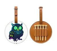 Borsa per tee da golf marrone con gufo neon Nightvision - facile da trasportare e più efficiente nel giocare a golf