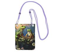 Borsa per telefono cellulare Molte rane cantano sui rami Borse a tracolla Impermeabile Borsa a tracolla per cellulare Borsa a tracolla per le donne