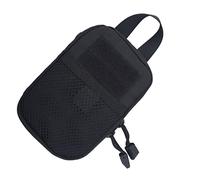 Borsa per telefono universale da 1 pc MOLLE BASSO INCONTRO HIP BASSO EDC con attacco con cerniera per portafoglio (nero) Portafulico per esterno