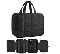 Borsa Per Toeletta Donna,Organizzatore A Scomparti Multipli | Borsa Da Viaggio Per Toeletta E Custodia Per Gioielli - Per Esterno Palestra Dormitorio Campeggio Trucco Gioielli Bracciale Collana Orecch